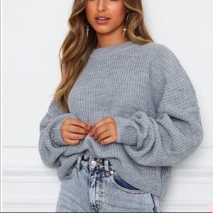 Women’s White Fox Boutique Oversized Knit Sweater